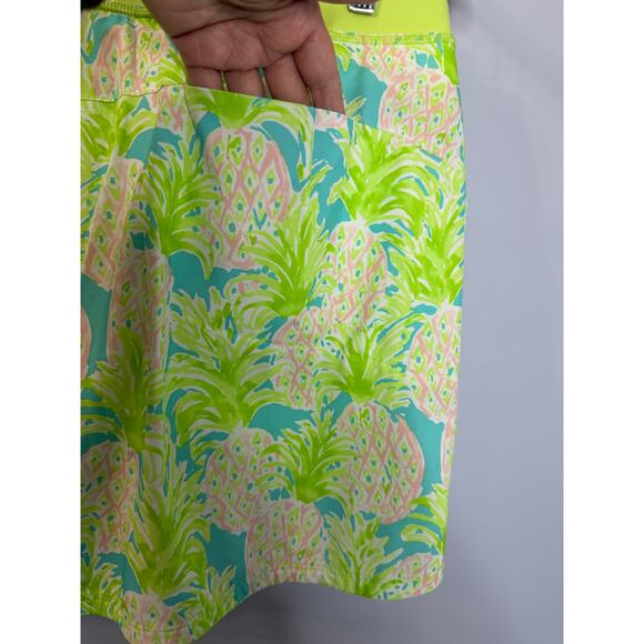 RLX Ralph Lauren Women Performance Golf Tennis Skort Skirt Green Pineapple Sz S - Picture 9 of 9